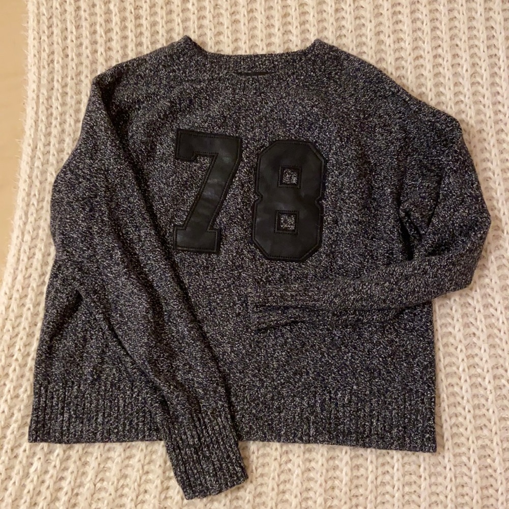 Banana Republic black and white marled sweater